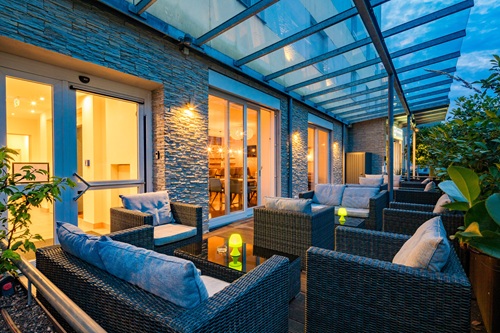 Terrasse des Best Western Hotel Lamm in Singen 